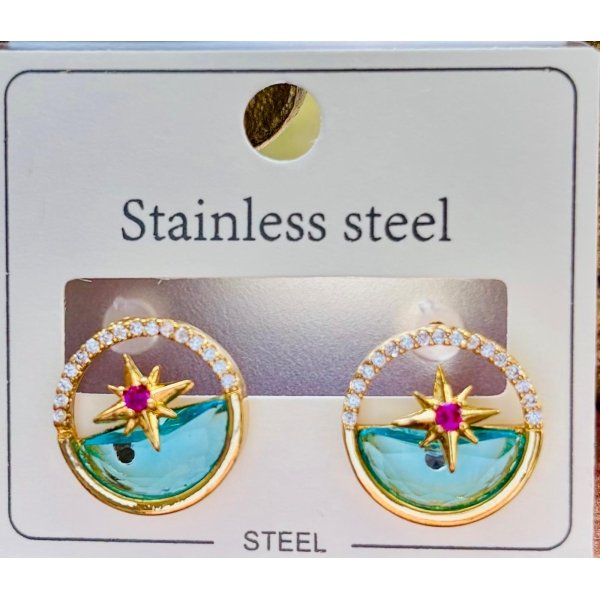 Star Aqua Elegance Earrings Collection